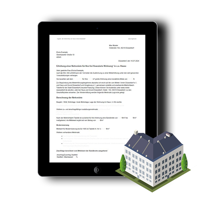 Mieterhöhung Online in 3 Schritten